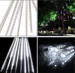 Kurt Adler Meteor Shower Snowfall Light 5 Tube Set, 90 Cool White LED Lights 8 Kurt Adler Meteor Shower Snowfall Light 5 Tube Set, 90 Cool White LED Lights -Christmas METEOR LIGHTS DONE 3 48750.1607008804