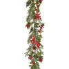 48" Holly Spruce Garland With Berries -Christmas MTX66991 GRRD 18696.1616351425
