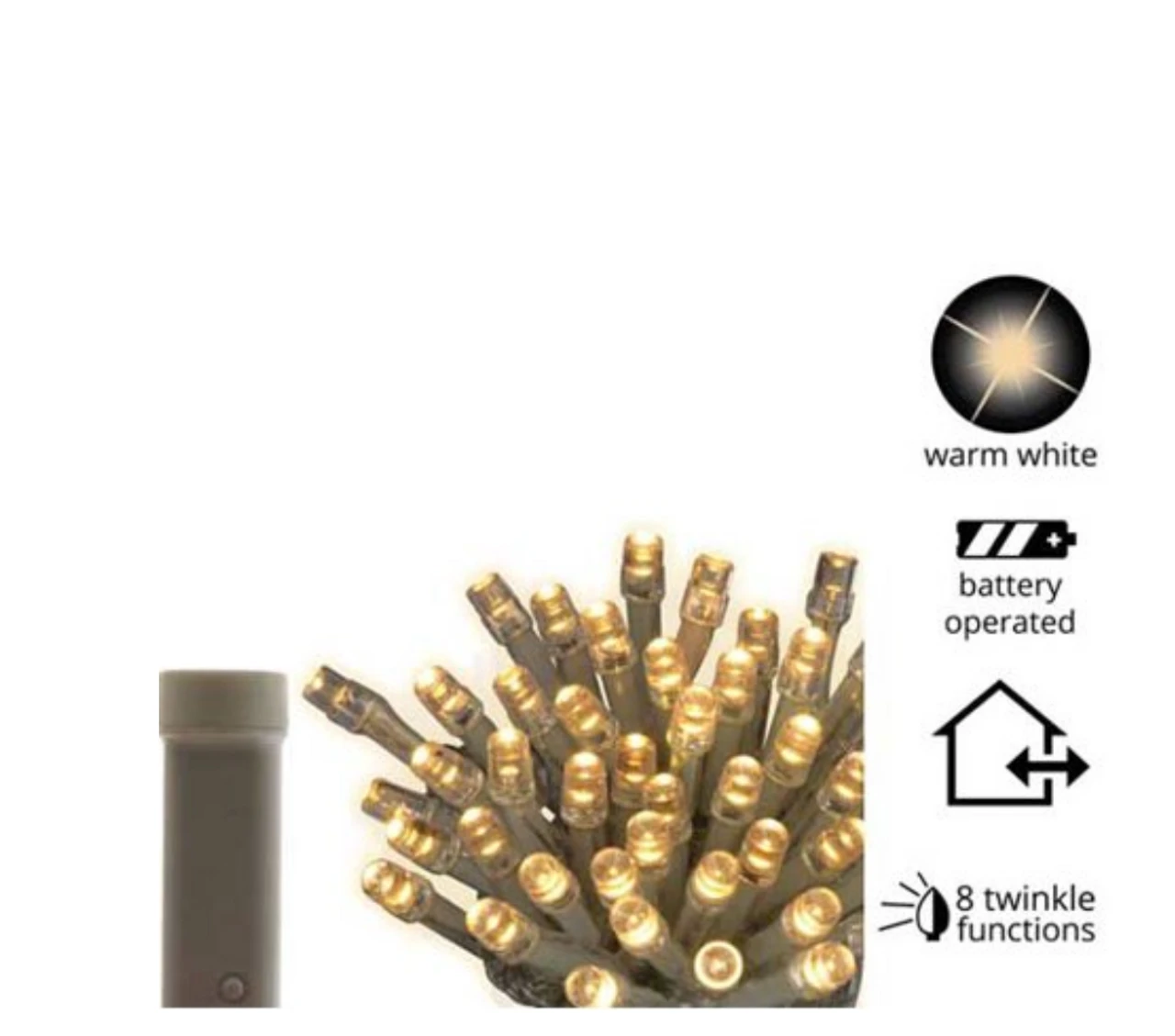 Lumineo Warm 96 White Lights, WHITE WIRE 23.3 Ft. 4 Lumineo Warm 96 White Lights, WHITE WIRE 23.3 Ft. - Image 2