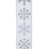 White And Silver Snowflake Woven Ribbon -Christmas T2379 03924.1540579333