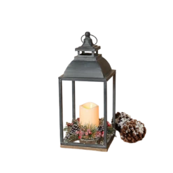 The Gerson Company - Metal Lantern W/ LED Candle - #2556200