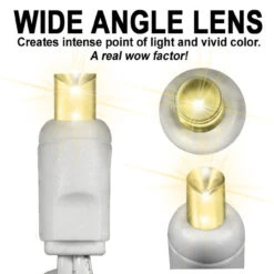 50 LED 5MM Wide Angle Warm White Lights On White Wire -Christmas WARM WHITE WIRE 2 32981.1471099321