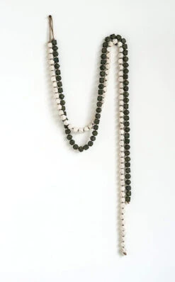 White Wood Bead Garland -Christmas WoodBeads3 62823.1606265432