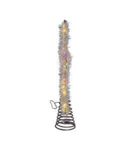 Kurt Adler Lighted Treetopper, Silver -Christmas ad1022ww 04 81723.1626714008