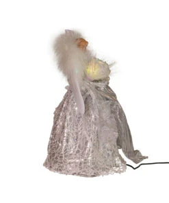 Kurt Adler Fiber Optic LED Silver Angel Treetop -Christmas ad2001 02 72013.1626714675