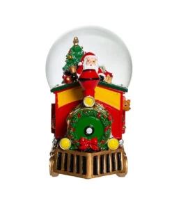 Kurt Adler 120MM Musical Santa Driving Train Water Globe -Christmas c5563 01 33499.1655717368