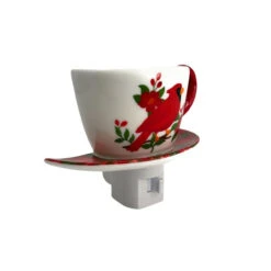 Cardinal Tea Cup Night Light 7 Cardinal Tea Cup Night Light -Christmas cardinal nightlight side 25337.1665491957