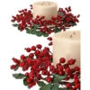 14" Crabapple Berry Holly Candle Ring -Christmas eKgZ408Q 58658.1608044415