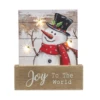 "Joy To The World" Lit Up Snowman Plaque -Christmas ex23523 d 86537.1625323182