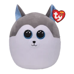 Slush - TY Grey And White Husky Plush Squishy Plush