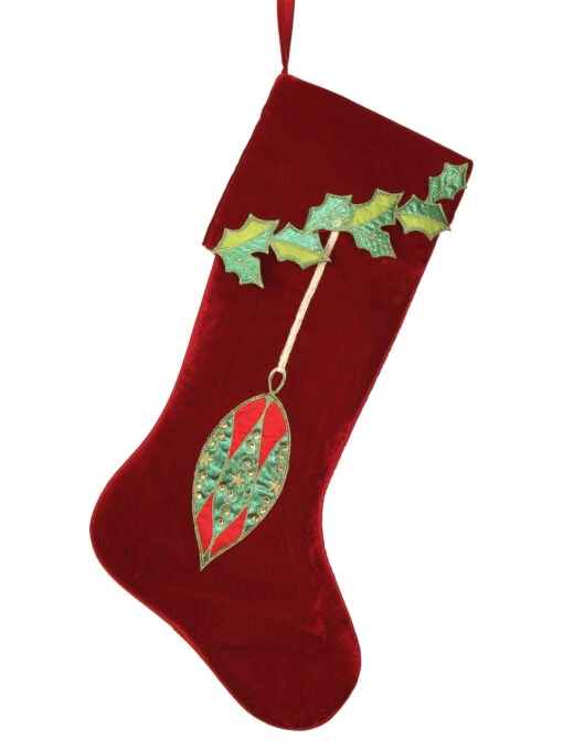25" Red Velvet Stocking