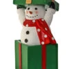 25" Outdoor Snowman Kneeling In A Gift Box Figurine -Christmas hFf9YGWQ 98268.1615822087