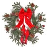 24" Frosted Spruce Cardinals With Bow Wreath -Christmas pR 9yJQ 02648.1616595300