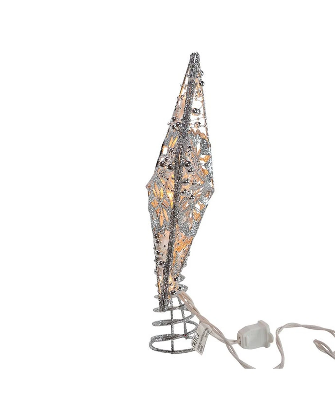 Kurt Adler UL 20-Light Silver Star Treetop 6 Kurt Adler UL 20-Light Silver Star Treetop - Image 4