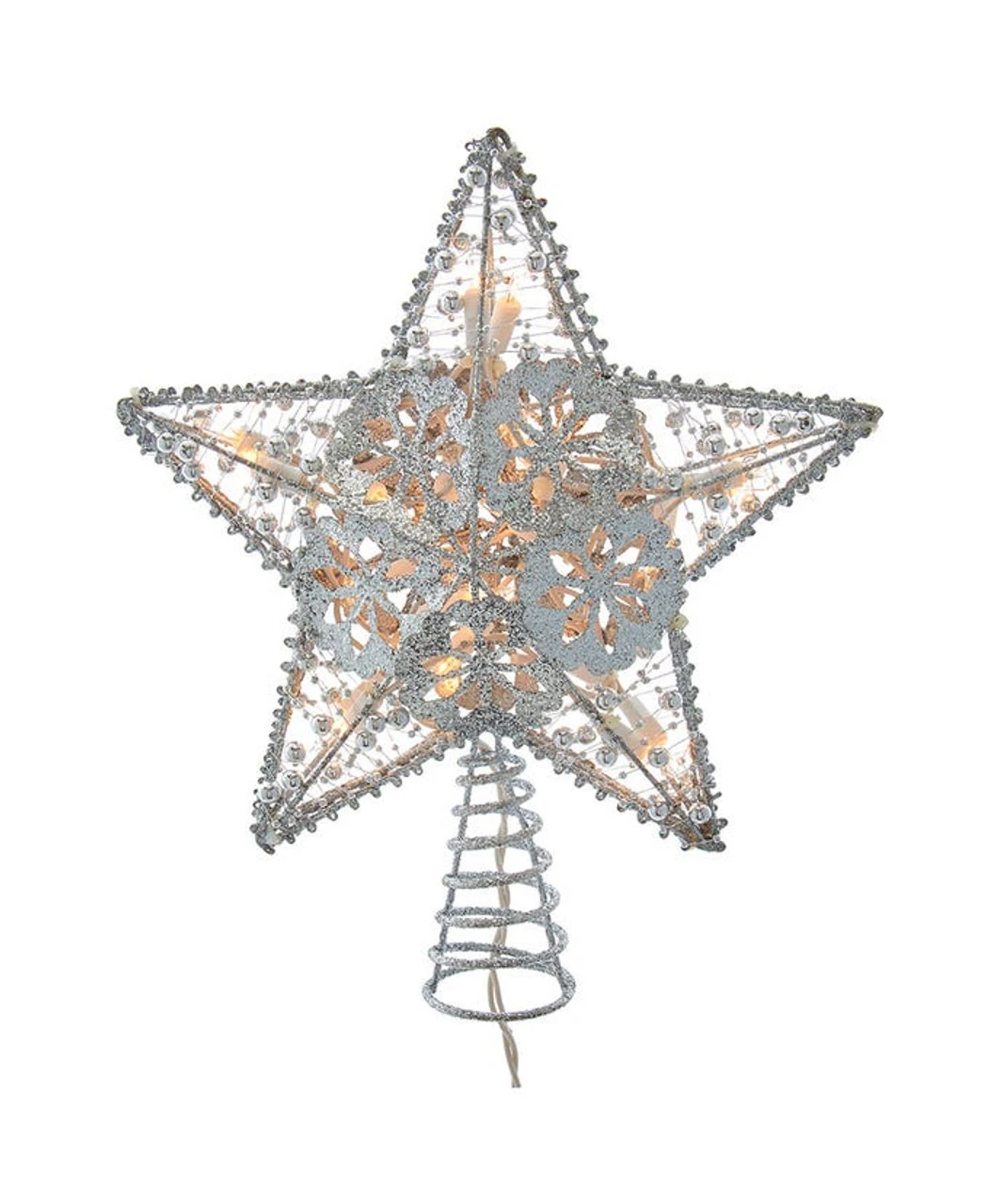 Kurt Adler UL 20-Light Silver Star Treetop 3 Kurt Adler UL 20-Light Silver Star Treetop