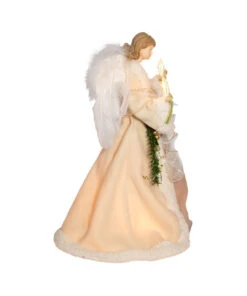 Kurt Adler Ivory And Grey Lighted Angel Treetop -Christmas ul2227 02 86738.1622377717