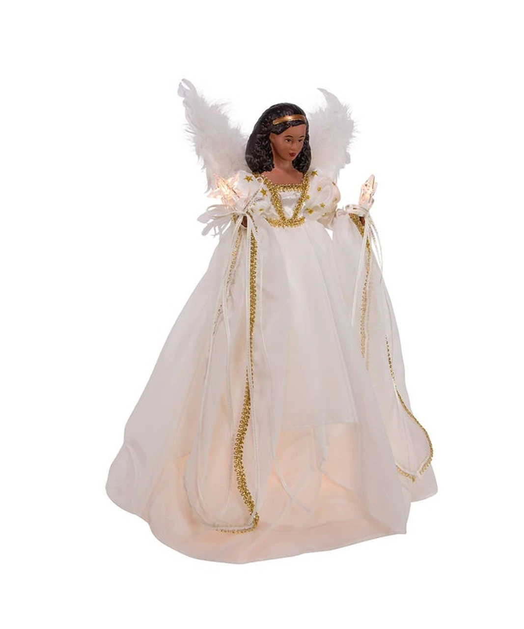 Kurt Adler African American Ivory And Gold Lighted Treetop 4 Kurt Adler African American Ivory And Gold Lighted Treetop - Image 2