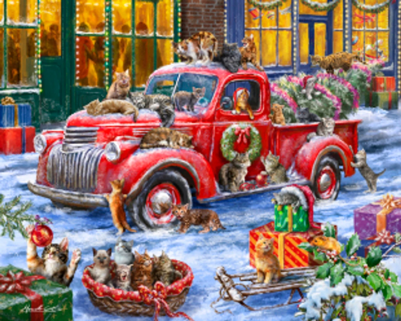 It's A Cats' Christmas Jigsaw Puzzle 1000 Piece 3 It's A Cats' Christmas Jigsaw Puzzle 1000 Piece