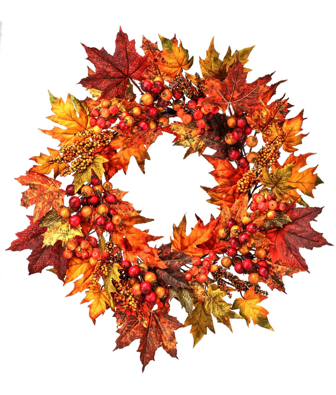 24" Mixed Berry & Maple Leaf Wreath 3 24" Mixed Berry & Maple Leaf Wreath