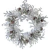 24" Snowy Pinecone Wreath